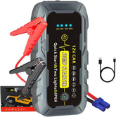 Car Jump Starter Power Pack – 3000A 12V Battery Booster with Jump Leads, USB Charger & LED Light – Compact Portable Power Bank for Flat Battery (Up to 6.0L Petrol or 4.0L Diesel)