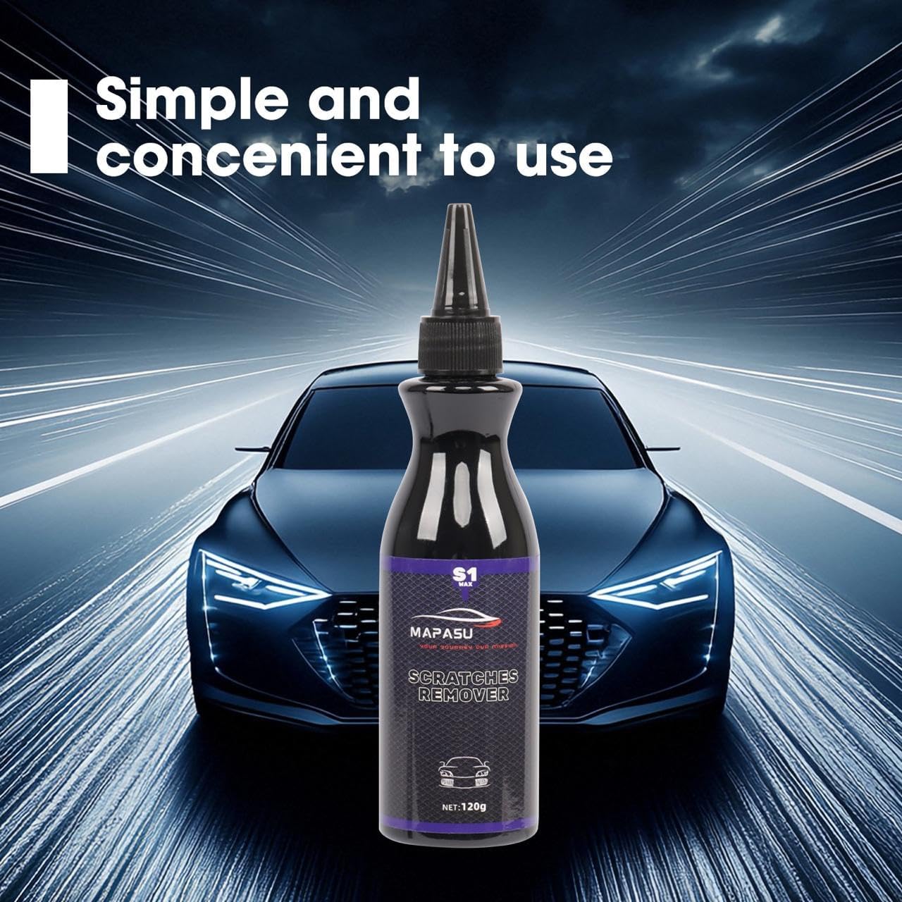 Car Scratch Remover – Auto Scratch Repair Wax & Car Paint Restorer, Swirl/Scuff Mark Remover kit with Microfibre Cloth & Sponge