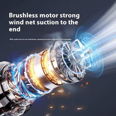 Handheld Vacuum Cleaner 22000Pa – Cordless Car Vacuum with 3-Speed Brushless Motor & Attachments – Powerful Mini Hoover for Pet Hair Upholstery & Home Cleaning