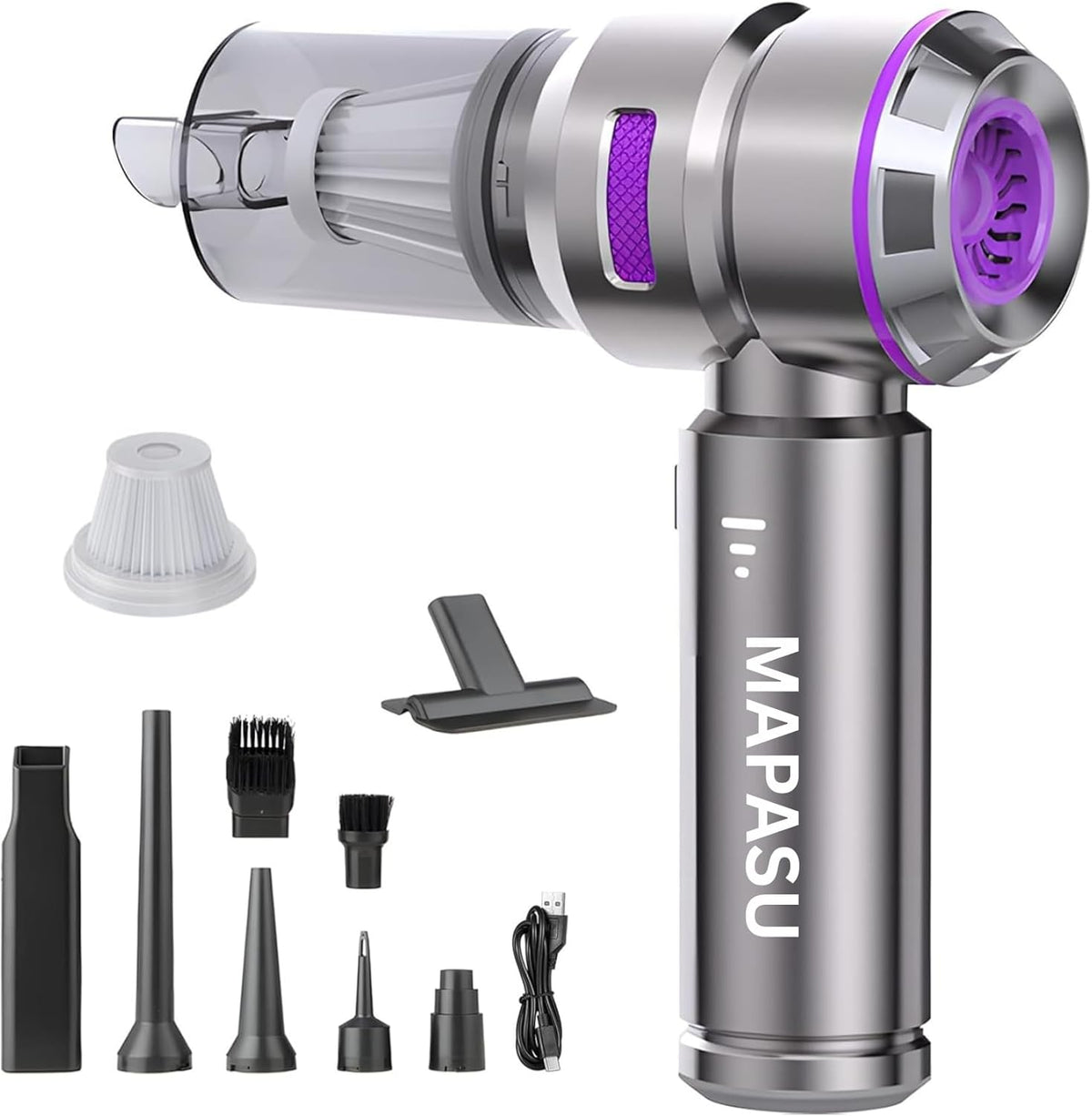 Handheld Vacuum Cleaner 22000Pa – Cordless Car Vacuum with 3-Speed Brushless Motor & Attachments – Powerful Mini Hoover for Pet Hair Upholstery & Home Cleaning